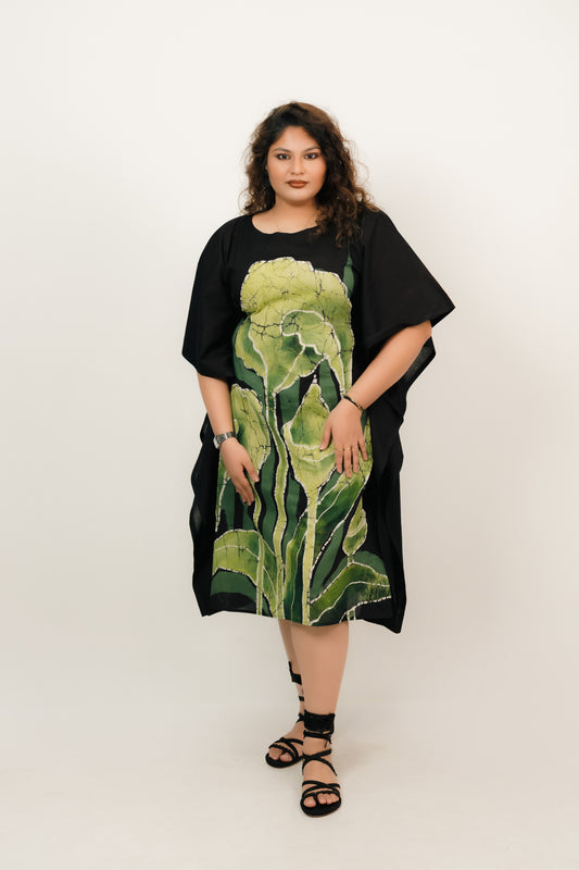 Emerald Bloom Short Kaftan