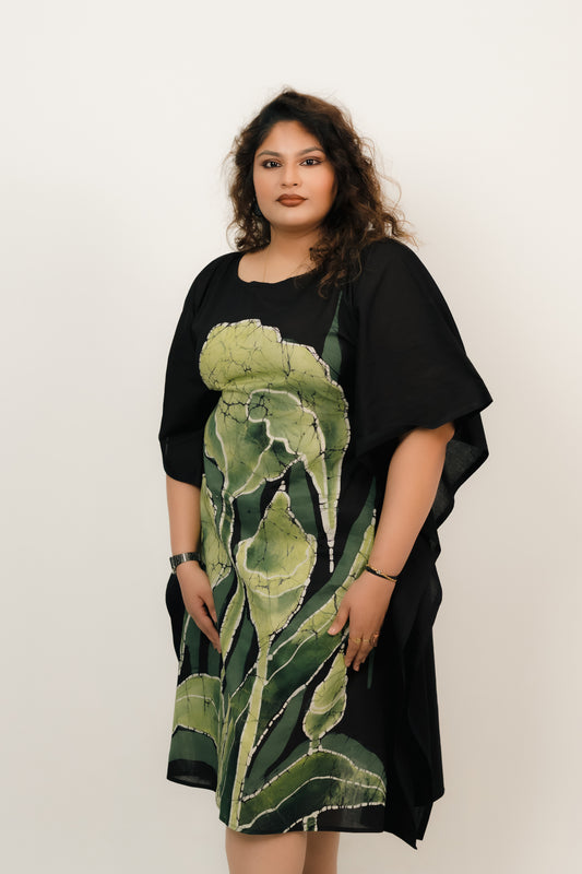 Emerald Bloom Short Kaftan